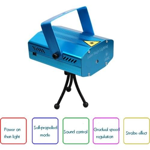 Disco Party Lights DJ Stage LED Strobe Lights, 2 Lighting Colors, Sound Activated Color Rotating Laser Light for Home Birthday