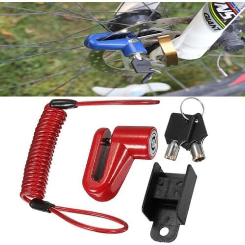 Disc Brakes Wheel Anti-Theft Bicycle Bike Lock Portable Steel Wire Cable Coil For Cycle MTB Bike Security Lock with 2 Key