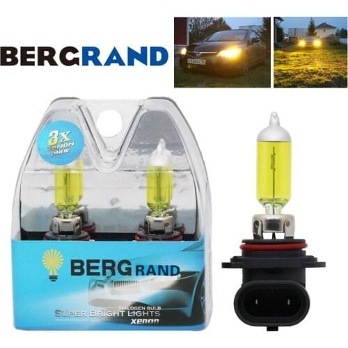 2PCS HB4 9006 55W Halogen Lamp Yellow Head Lamp Fog Lights 2700K Xenon Gas P22d Hard Glass For Better Vision Auto Lamp