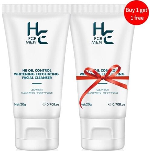Hearn 50g Men Whitening Facial Cleanser Oil Control Blackhead Acne Whitening Moisturizing Special Cleanser Skin Care Products