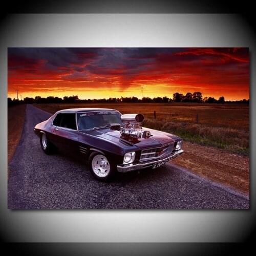 Holden Monaro GTS Muscle Old Car Sport Car Vehicle Home Decor Wall Art Posters Canvas Paintings Fabric Print Room Decoration