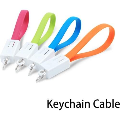 Keychain Micro USB Type C Cable Fast Charger Small Cable For iphone Sumsang Key Chain USBC Short Cabel Mini Cables East to Carry