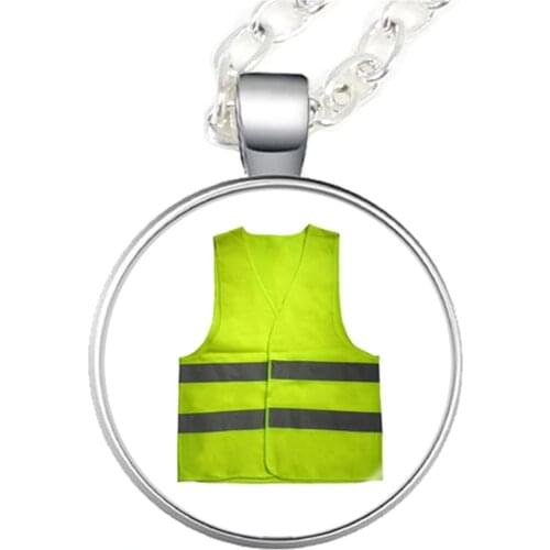 Creative Yellow Vest Pendant Necklace The Gilets Jaunes Protests Perfect Souvenir Idea Men Mouvement des gilets jaunes