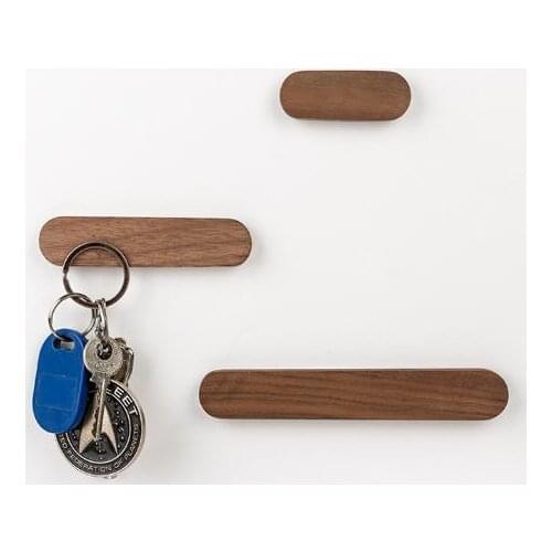 Solid wood creative magnetic key hook