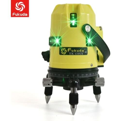 Fukuda Laser Level LD Green Light 7 Lines 8 Points With Automatic Flat Straight Plate Lithium Battery 436GX