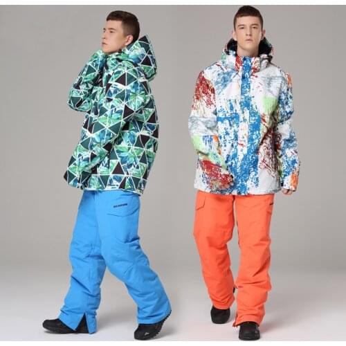 Ski Suit Men Winter Warm Windproof Waterproof Outdoor Sports Snow Jackets and Pants Male Ski Equipment Snowboard Jacket Snowsuit