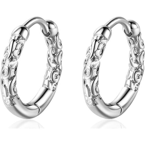 2020 New Small Hoop Earrings for Women Minimalist 925 Sterling Silver Circle Round Earrings Korean Fashion Jewelry Bijoux Femme