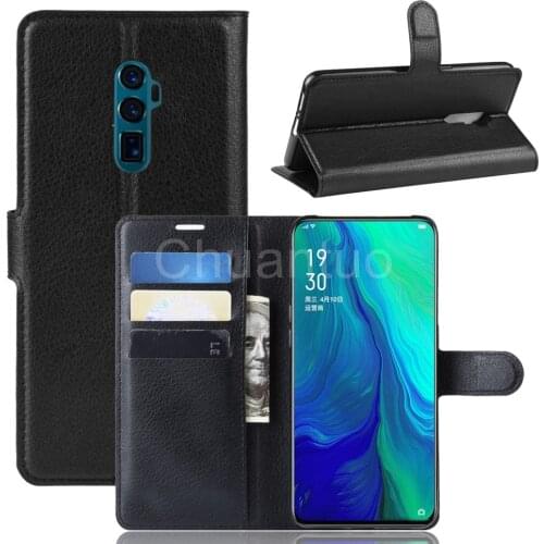 Fashion Wallet PU Leather Case Cover For OPPO Reon 10X Zoom/Reno 10/Reno 5G Flip Protective Phone Back Shell With Card Holders