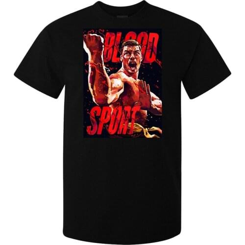 Bloodsport Poster Jean-Claude Van Damme Art Men (women Available) T-Shirt Black Cotton Tee Shirt New Fashion Cotton