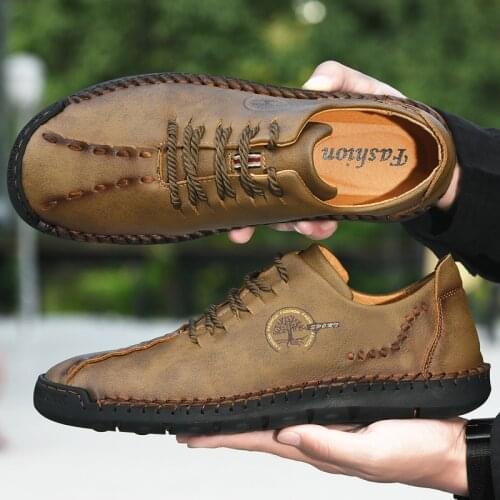 Leather Shoes Casual Sneakers Men Shoes Driving Comfortable Quality Leather Shoes Men Loafers Hot Sale Moccasins Tooling Shoe