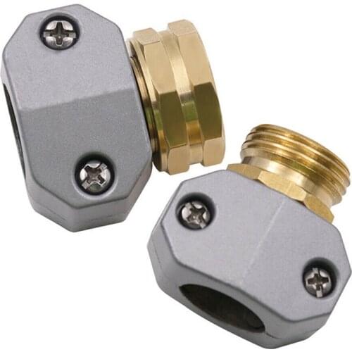 Garden Hose Repair Mender Kit Hose Connector 3/4 5/8 Inch Male Female Connector Set Fit For Most Garden Hose Garden Tools