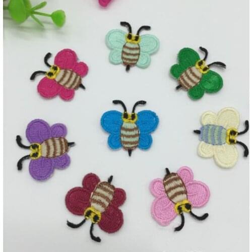 Wholesale 40pcs 3.5*3CM Embroidered Sewing On Patch Iron-On Patch Stickers For Clothes Sewing Fabric Applique Supplies YH62