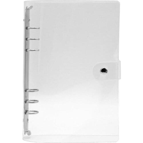 A4 PVC Notebook Accessory Sheet Shell Office School Transparent Concise 6 Holes Binder Planner Cover