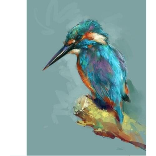 Hand painted Red Parrot Bird Design Vinyl Wall Decals Home Decor Bedroom Tile Art Acrylic 5D