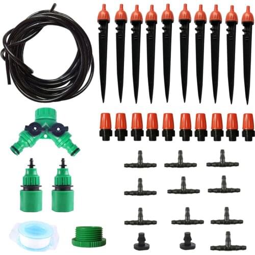 Garden tool 20 meters garden watering kit plastic adjustable atomizing nozzle agriculture micro irrigation 8 hole dripper
