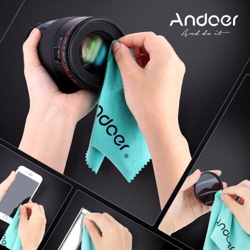 Andoer Cleaning Cloth Screen Glass Lens Cleaner for Canon Nikon DSLR Camera Camcoder iPhone iPad Tablet Computer