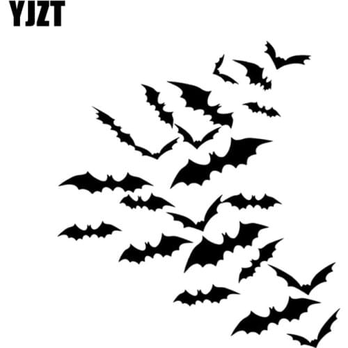 YJZT 13.5*14.6CM Coolest Halloween Bat Decor Car Stickers Vinyl Accessories Silhouette Bumper Window C12-1058