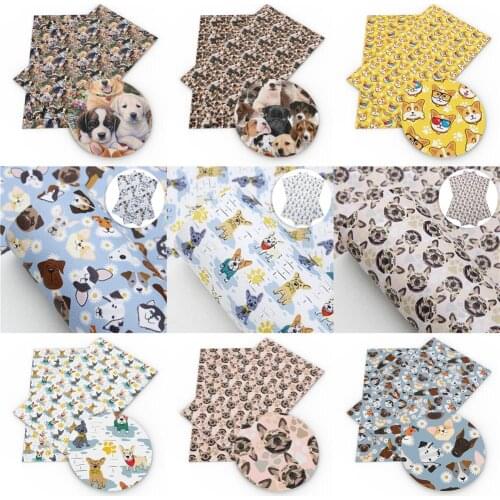 20*33cm Cat Faux Synthetic Leather Fabric For Bow-knot Bags Wallet Earring Phone Case Scrapbook DIY,1Yc16469