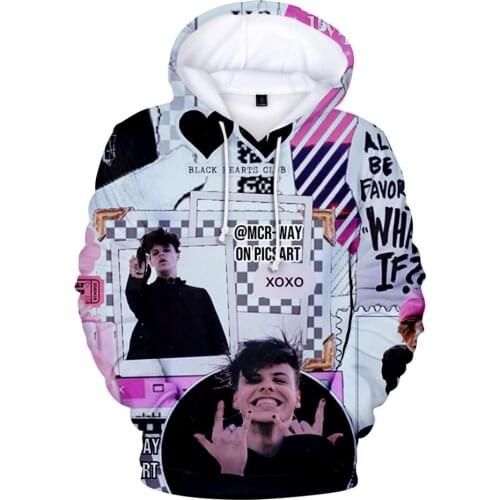 YUNGBLUD 3D Hoodies Sweatshirts Men/women Fashion Hooded Pullover Autumn Winter Streetwear Hip Hop Sweatshirts Oversized Hoodie