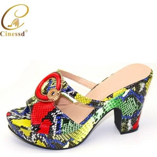 2020 NEW Fashion Sexy Square Head Slides Women Shoes Peep Toe 10cm High Heels Slip On Heels Pumps