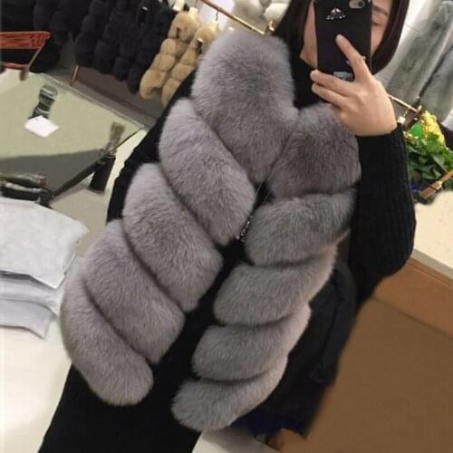 Woman Fashion Faux Fur Vest Coat Female Casual Street Wear Fake Fur Jacket Waistcoat Ladies Sleeveless Coat Plus Size XL Q281