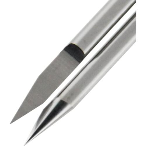 10pcs New Carbide PCB CNC Engraving Machine Router V Bits 40 Degree 0.1mm HUHAO # J3.4001 -Tools From Factory