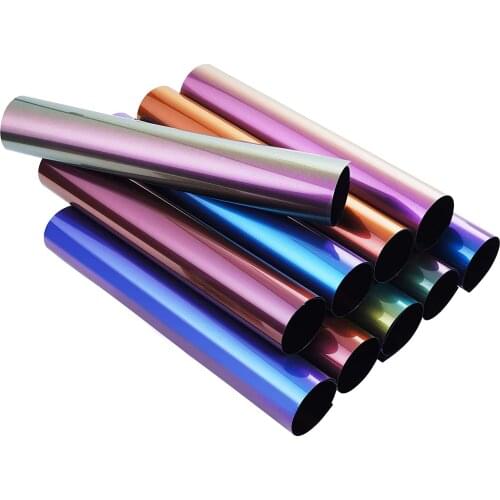 2 Rolls 12"x20"/30.5cmx50cm Heat Transfer Chameleon Vinyl Iron on Vinyl for Cameo for DIY Shirt