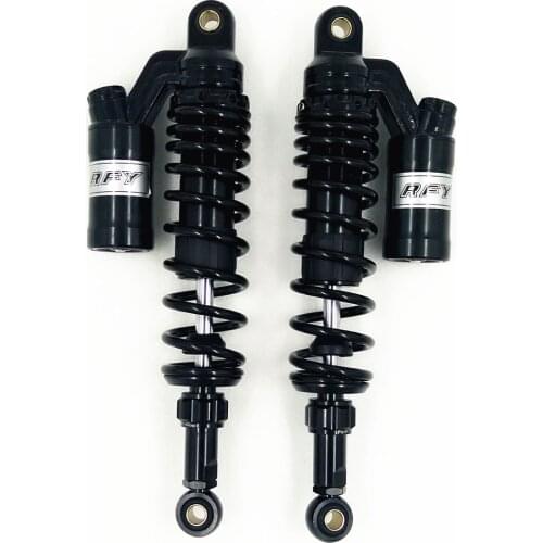 350mm 1Pair 7mm spring Nitrorgen Motorcycle Adjustable Shock Absorber for HONDA Yamaha Suzuki Kawasaki Z1R black