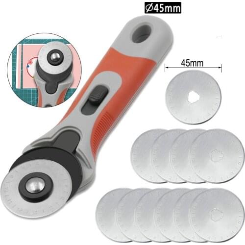 45mm Rotary Cutter Spare Blades Fit Rotary Cutter Fabric Paper Circular Cutting Patchwork Craft Leather Round Leather Cutter