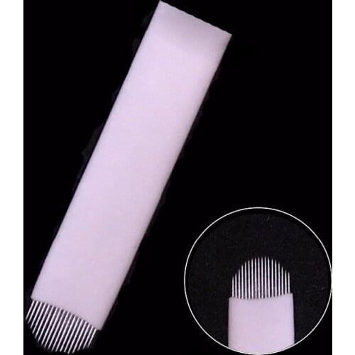 500 pcs U 18 Tattoo Needles MICROBLADING Blades Permanent Makeup EYEBROW Manual Pen Machine Pin 3D Embroidery Needle Microblade