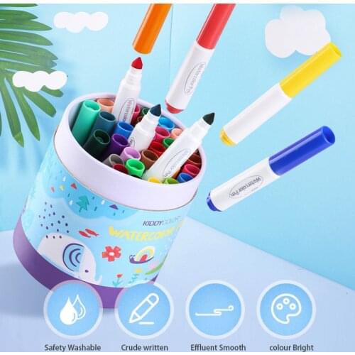 Children brush washable safe set color pen art marker drawing color children watercolor pens are safe and non-toxic