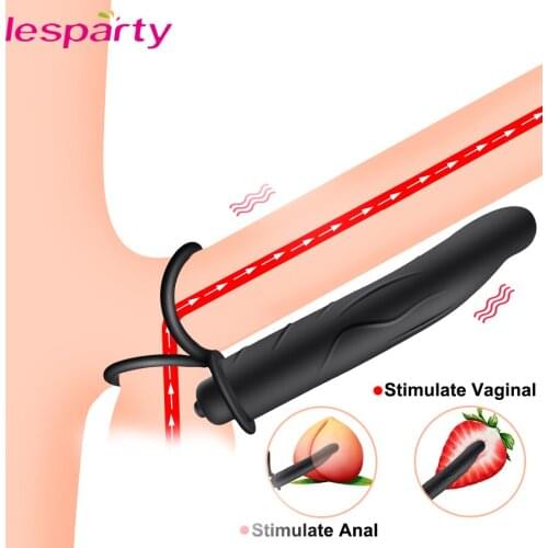 Double Penetration Dildo Vibrator Sex Toys For Couples Strapon Dildo Vibrator Anal Plug Strap On Penis Sex Toys For Women Man