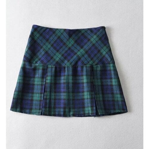 Glamorous Tartan Mini Pleated Skirts DLBSQ081