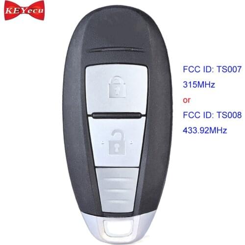 KEYECU OEM for Suzuki SX4 Cross Vitara Swift Remote Key Fob 315MHz TS007 / 433.92MHz TS008 ID47 Chip