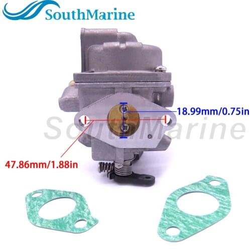Boat Engine 3303-8M0053668 Carburetor Assy and 27-803508013 Carburetor Gasket for Mercury Mariner 4-stroke 6HP Outboard Motor