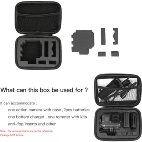 Small size EVA Collecting Case Bag Storage Box for gopro 7 accessories Hero 7 6/5/4/3+ SJCAM SJ4000 XIOMI YI 4K Action Camera