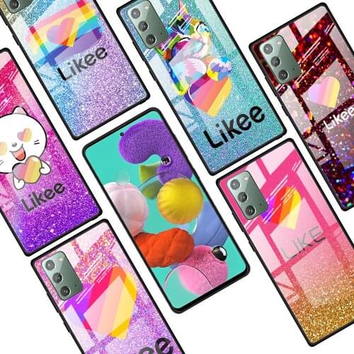 Cute Funny Likee for Samsung Galaxy Note 20 Ultra 10 Lite Plus 9 8 5G A70 A50 A40 A30 A20 Tempered Glass Phone Case