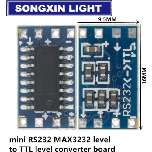 100PCS Mini RS232 MAX3232 Levels To TTL Level Module Serial Converter Board