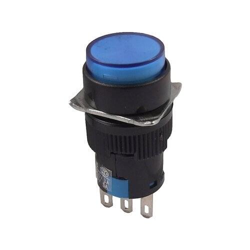 Momentary/lock NO NC 3 Pins Blue/black/green/red/yellow/white Push Button Switch DC 30V 5A