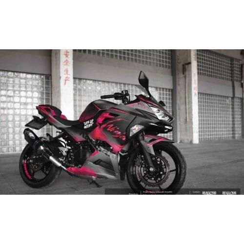 Ruilian 3M Customized Motorcycle Graphic Dirt Bike Sticker kit GRAPHICS DECALS FOR KAWASAKI ninja 250 300 400