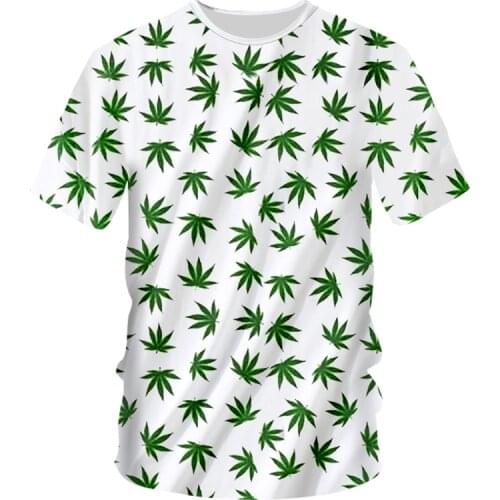 New Summer Tops Mens Casual T-shirt Print Marple Leaf 3D T-shirt Homme Gyms Fitness Shirts Unisex Tee Shirts