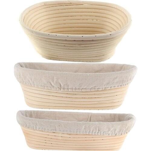 Oval Dough Banneton Brotform Dougn Rattan Bread Proofing Proving Baskets 3 Sizes