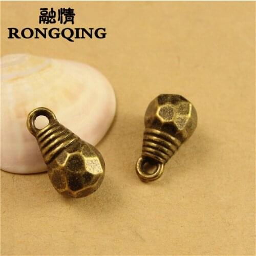 RONGQING 11*18MM 50pcs/lot Water droplets alloy Pendants Necklaces Handmade Fashion Jewelry Charms DIY