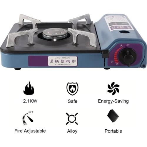2100W Portable Butane Gas Stove Burner Mini Cassette Grill for Indoor Outdoor Camping Picnic Furnace