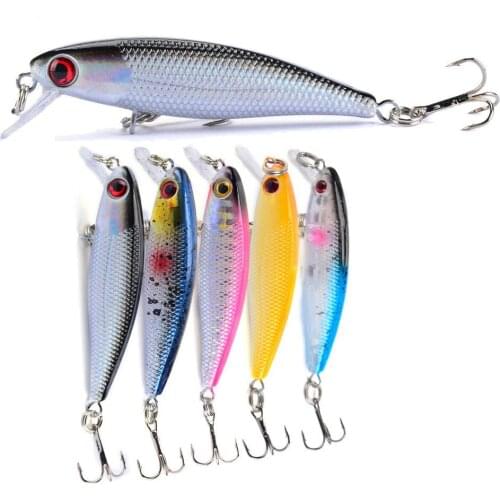 1 pcs 3D Eyes fishing bait 4.5g 6.5cm sinking bait vibrating rattan hook wiggler deep submergence marine artificial plastic bait