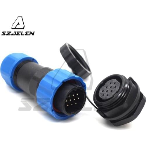 SD20TP-ZM , Waterproof Connector 10 pin Male Plug and Female Socket, IP67, Electric Cable Wire Connector