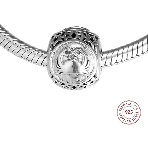 Authentic 925 Sterling Silver Cancer Star Sign Charms Women Fits Original Bracelet DIY Beads for Jewelry Making Berloques