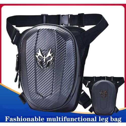 Black Fashion Motorcycle Drop Leg Bag Hip Bum Fanny Pack Waterproof Motorcycle Bag Outdoor Casual Waist Bag bike side pockets