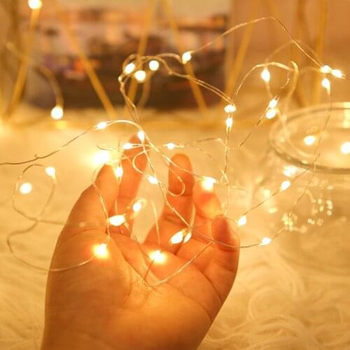 5m 3m LED Copper Wire String Lights Christmas Decoraitons Navidad Fairy Lights Garland Wedding Room Lights Decor New Year Gifts