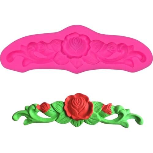 European-style embossed lace flower Shape fondant cake silicone mold food grade mastic chocolate jello pastry candy making F0263